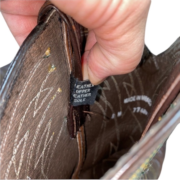 FRYE Cowboy Boots Chestnut Brown Size 8 M - Picture 14 of 16